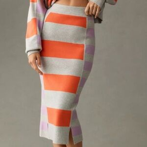 Anthropologie Daily Practice Glens Striped Skirt